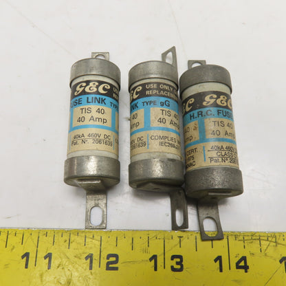 GEC TIS 40 40A 460V DC H.R.C. Fuse Link Type gG 3CT