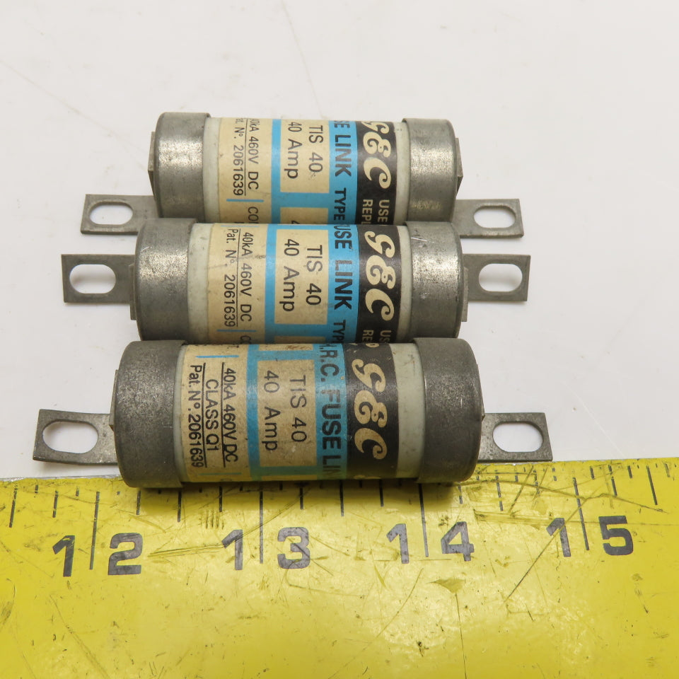 GEC TIS 40 40A 460V DC H.R.C. Fuse Link Type gG 3CT