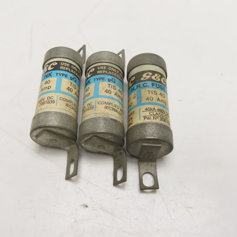 GEC TIS 40 40A 460V DC H.R.C. Fuse Link Type gG 3CT – Bullseye ...