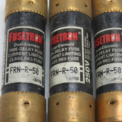 Bussmann FRN-R-50 50A 250V Dual-Element Time-Delay Class RK5 Fuse 5CT