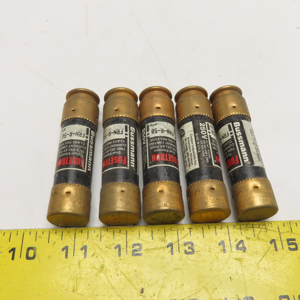 Bussmann FRN-R-50 50A 250V Dual-Element Time-Delay Class RK5 Fuse 5CT