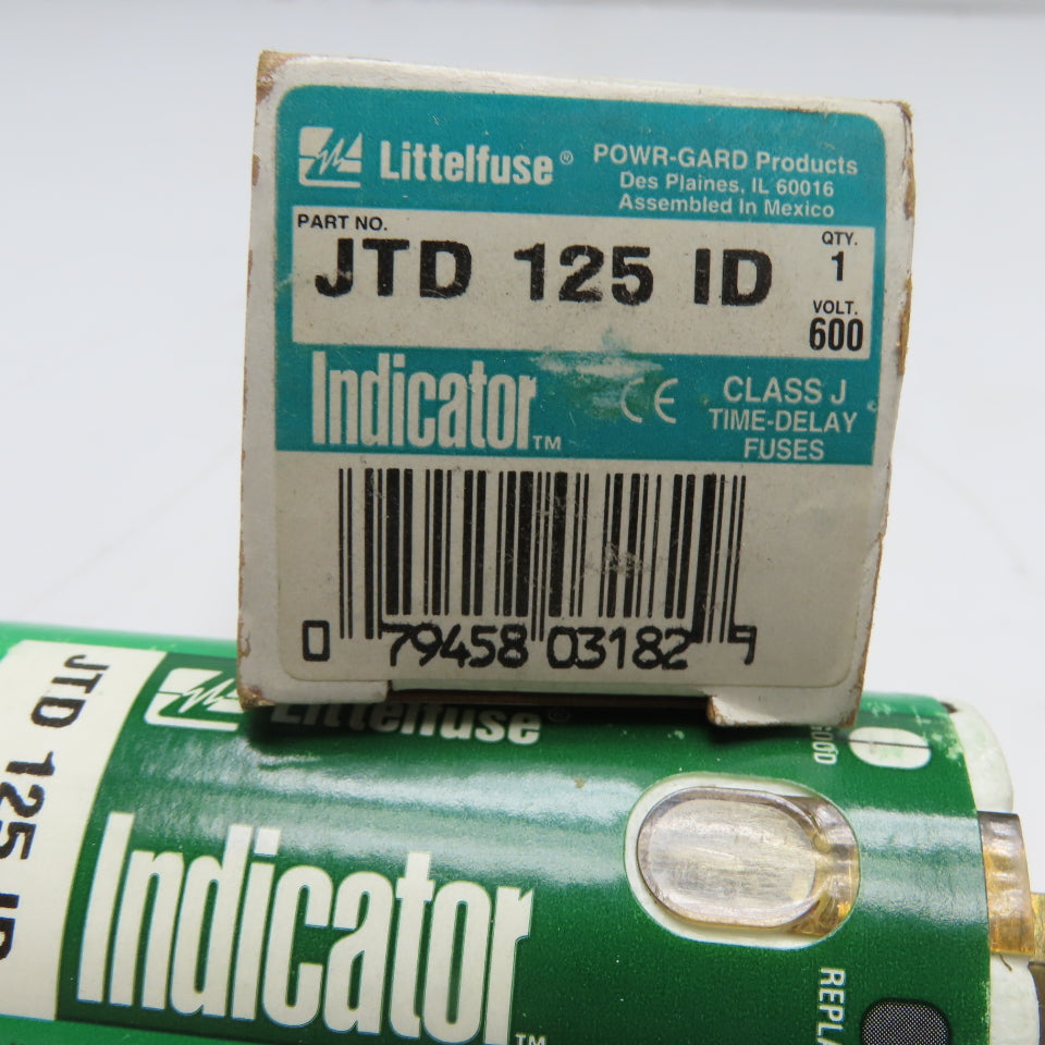 Littelfuse JTD 125 ID 125A 600V Class J Time-Delay Current-Limiting Fuse