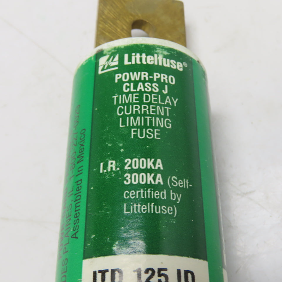 Littelfuse JTD 125 ID 125A 600V Class J Time-Delay Current-Limiting Fuse