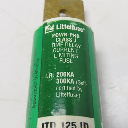 Littelfuse JTD 125 ID 125A 600V Class J Time-Delay Current-Limiting Fuse