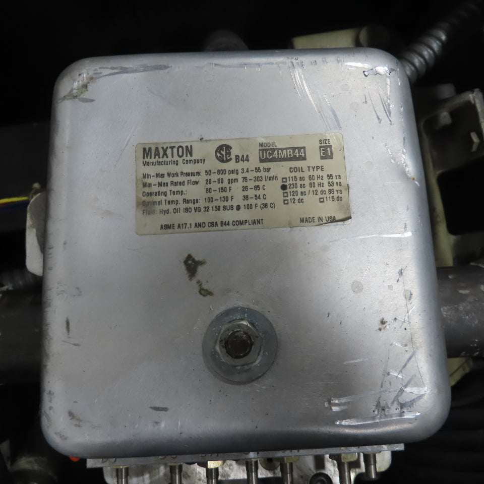 Maxton UC4MB44 10HP Hydraulic Elevator Power Unit 230/460V 3Ph W/De Laval Pump