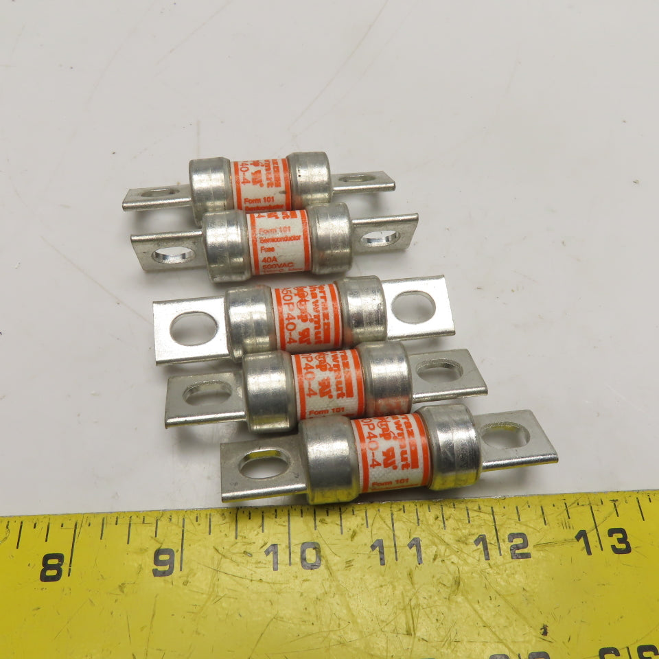 Ferraz Shawmut A50P40-4 40A 500VAC Form 101 Semiconductor Fuse Lot of 5
