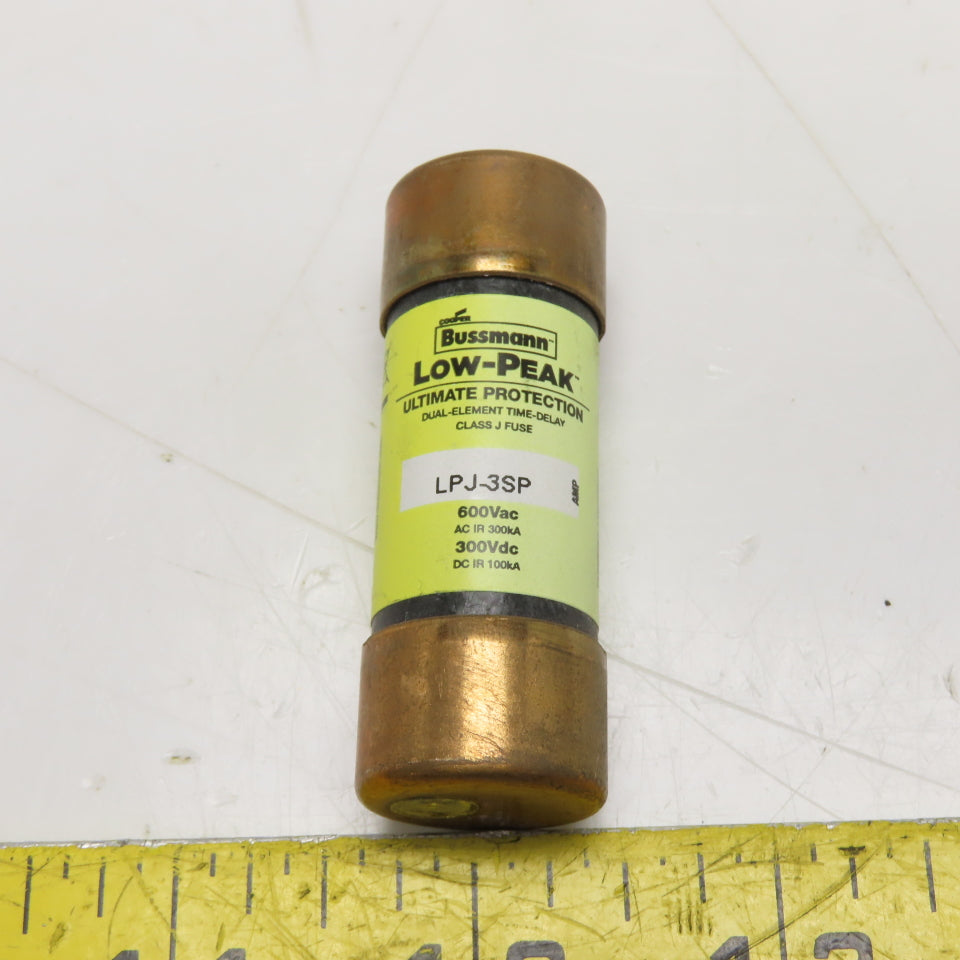 Bussmann LPJ-3SP 3A 600VAC 300VDC Class J Low-Peak Time-Delay Fuse