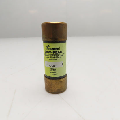 Bussmann LPJ-3SP 3A 600VAC 300VDC Class J Low-Peak Time-Delay Fuse