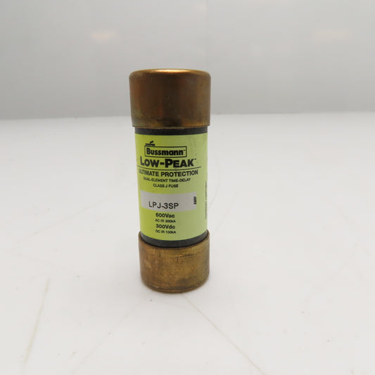 Bussmann LPJ-3SP 3A 600VAC 300VDC Class J Low-Peak Time-Delay Fuse