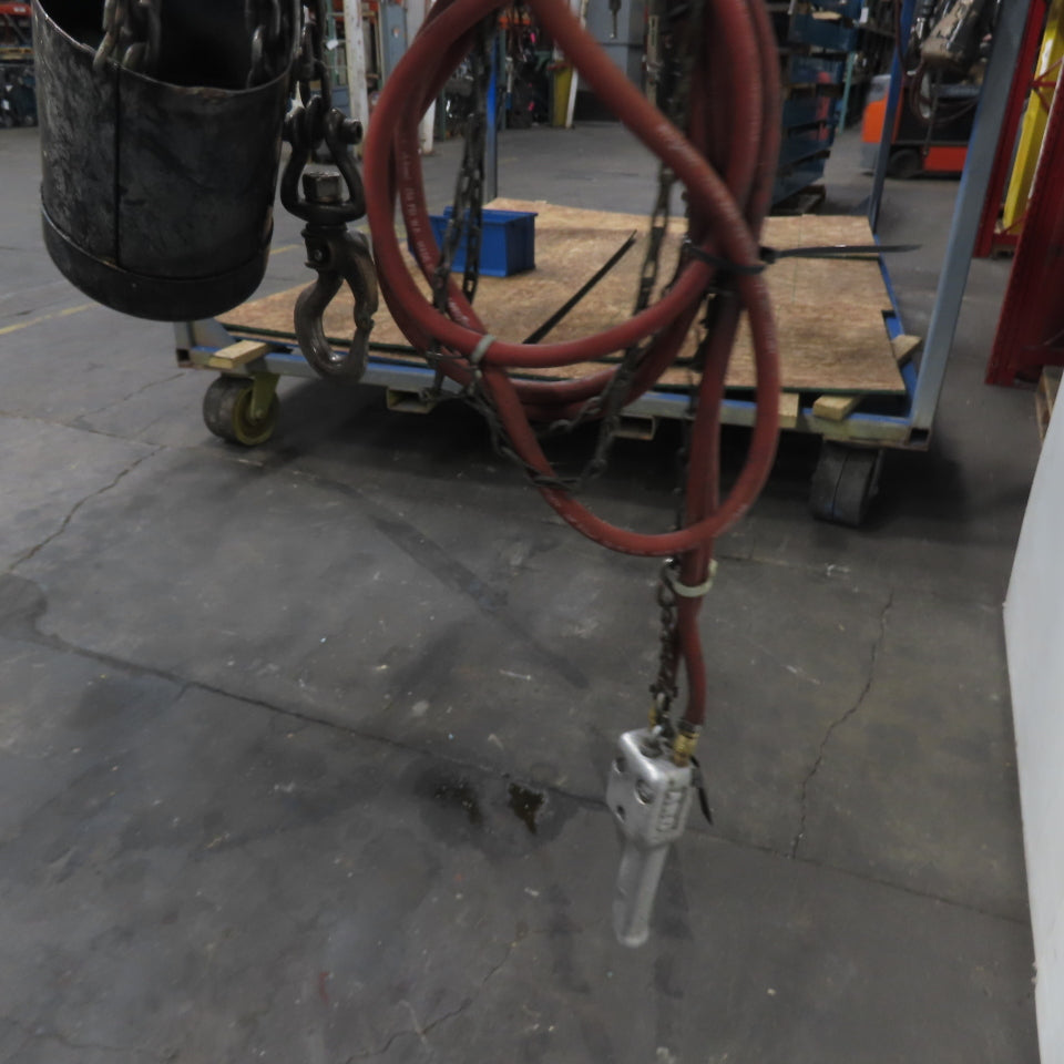 ARO 77506C 1/2 Ton 1000LB Air Pneumatic Chain Hoist 10' Lift W/ Pendant