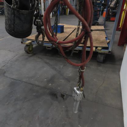 ARO 77506C 1/2 Ton 1000LB Air Pneumatic Chain Hoist 10' Lift W/ Pendant