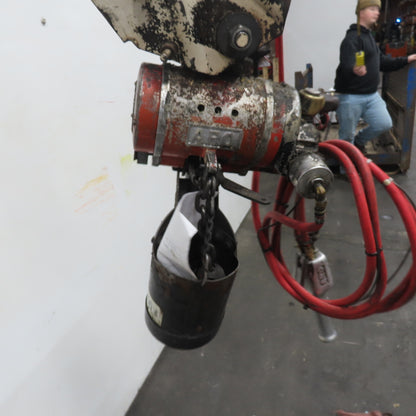 ARO 7756CT 1/2 Ton 1000LB Air Pneumatic Chain Hoist 10' Lift W/ Pendant