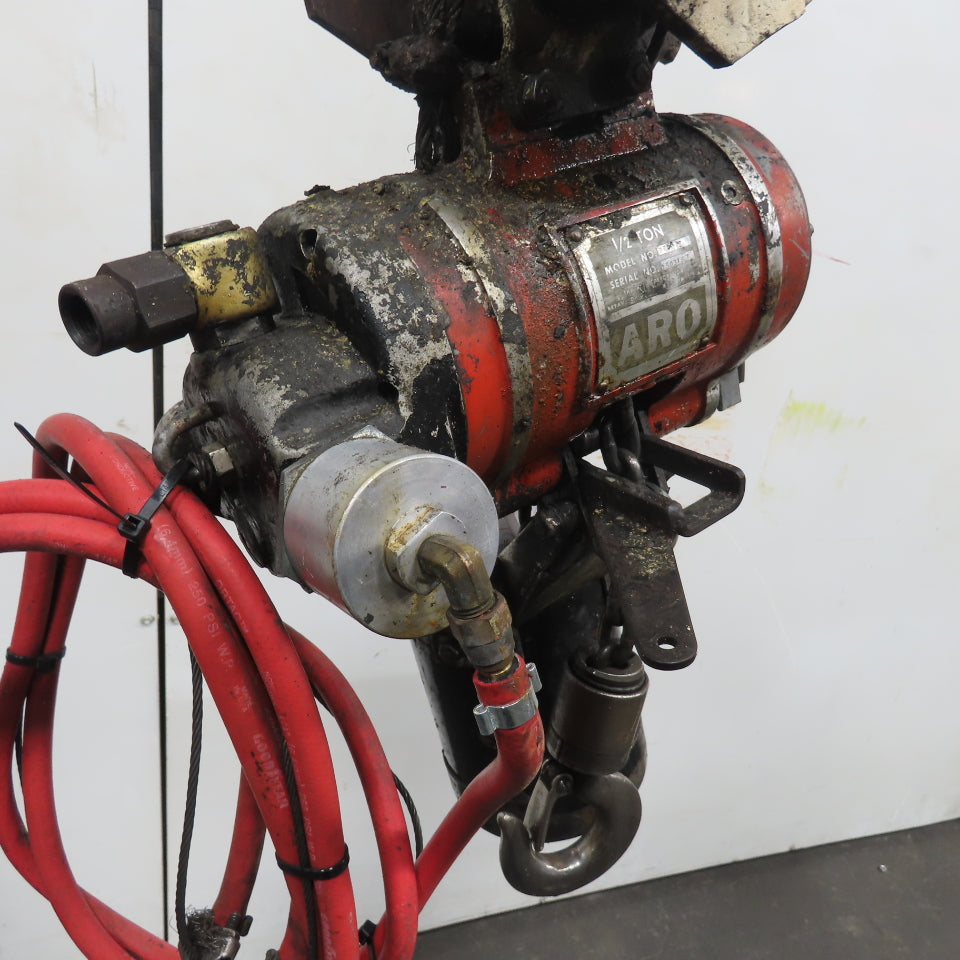 ARO 7756CT 1/2 Ton 1000LB Air Pneumatic Chain Hoist 10' Lift W/ Pendant