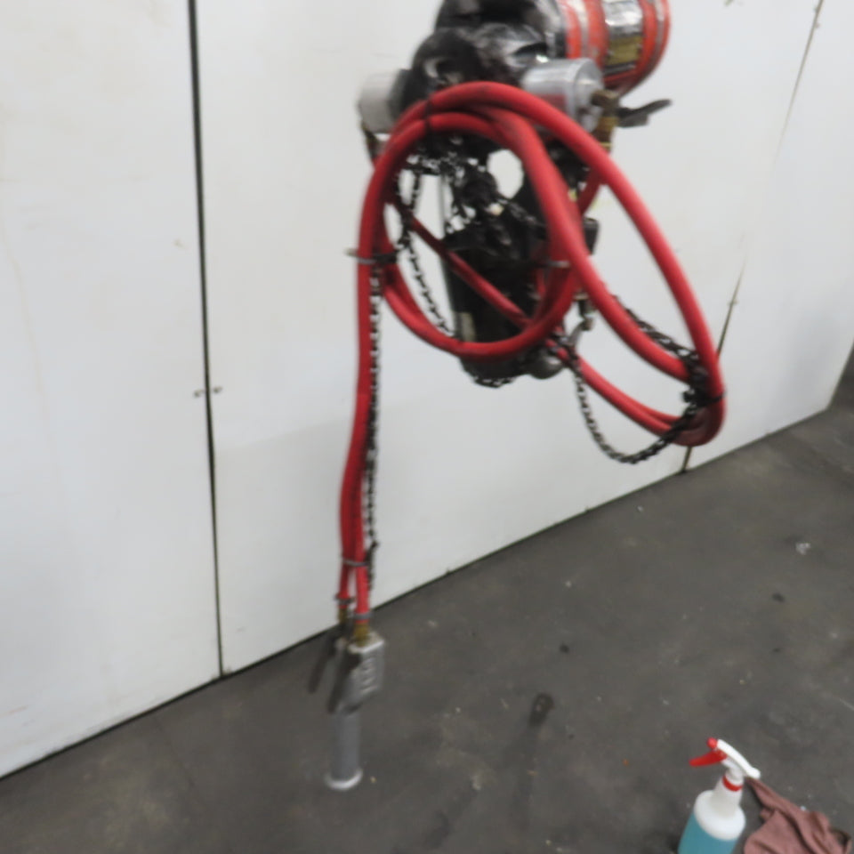 ARO 7756CT 1/2 Ton 1000LB Air Pneumatic Chain Hoist 12' Lift W/ Pendant