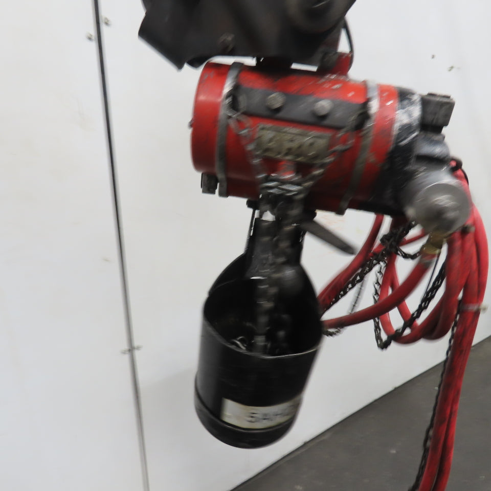 ARO 7756CT 1/2 Ton 1000LB Air Pneumatic Chain Hoist 12' Lift W/ Pendant