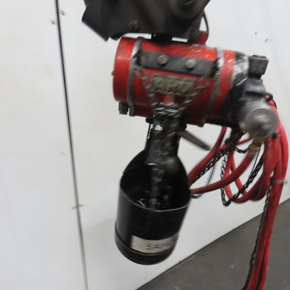 ARO 7756CT 1/2 Ton 1000LB Air Pneumatic Chain Hoist 12' Lift W/ Pendant