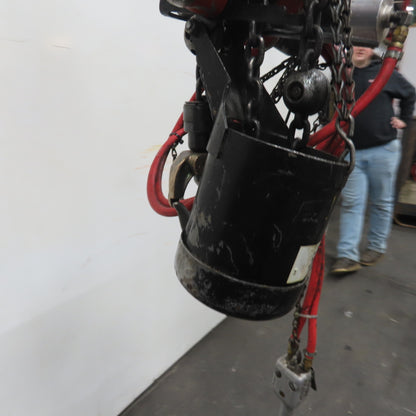 ARO 7756CT 1/2 Ton 1000LB Air Pneumatic Chain Hoist 12' Lift W/ Pendant