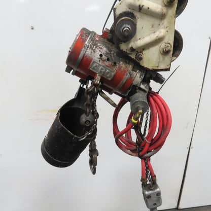 ARO 7756CT 1/2 Ton 1000LB Air Pneumatic Chain Hoist 10' Lift W/ Pendant