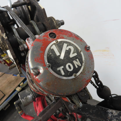 ARO 7756CT 1/2 Ton 1000LB Air Pneumatic Chain Hoist 10' Lift W/ Pendant
