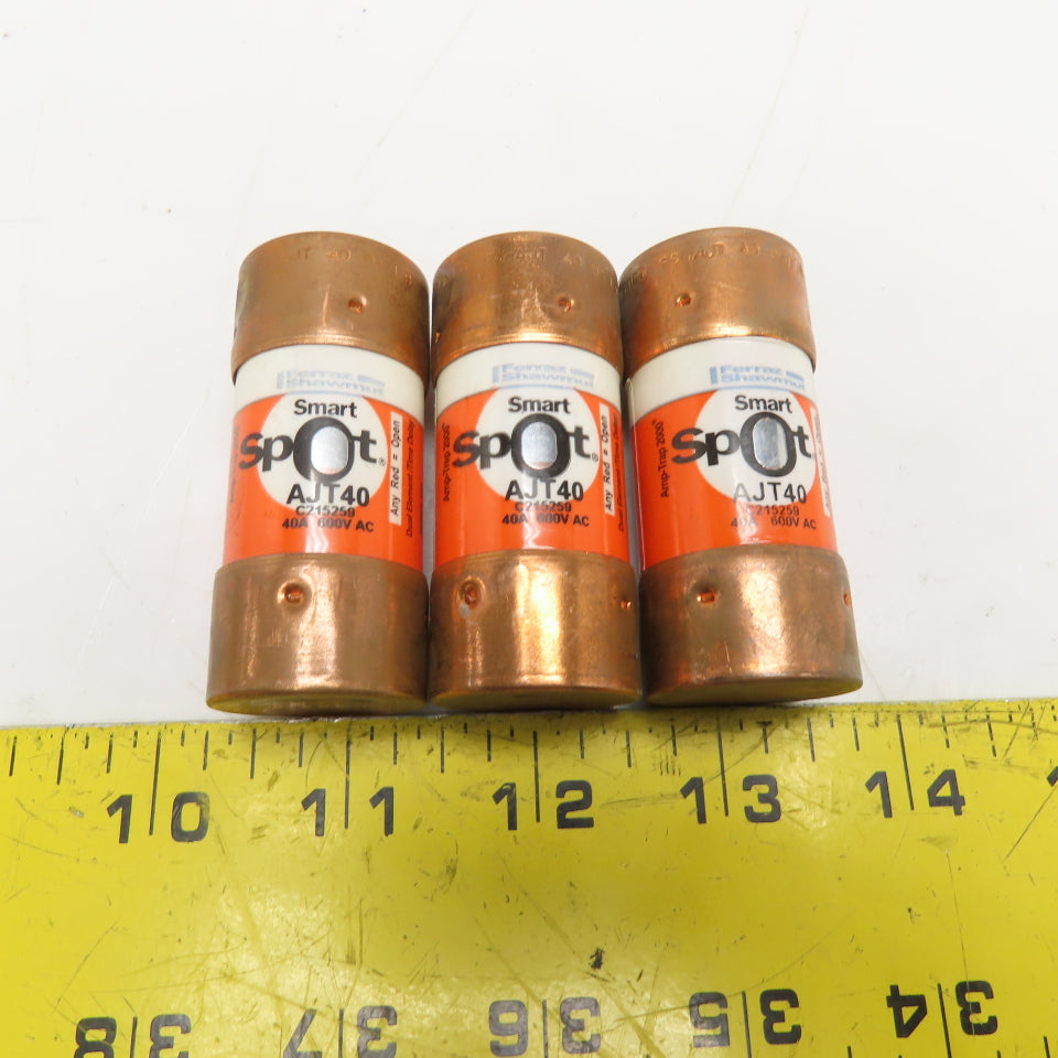 Ferraz Shawmut AJT40 40A 600VAC Class J Time Delay Dual Element Fuse