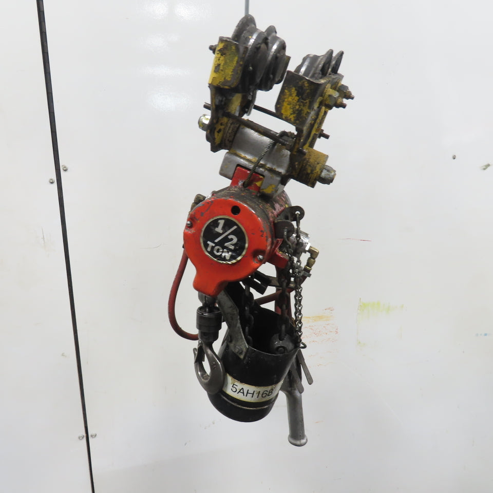 ARO 7756E 1/2 Ton 1000LB Air Pneumatic Chain Hoist 10' Lift W/ Pendant