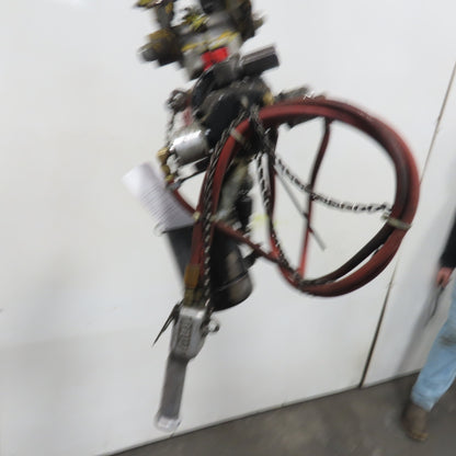 ARO 7756E 1/2 Ton 1000LB Air Pneumatic Chain Hoist 10' Lift W/ Pendant