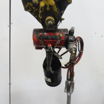 ARO 7756E 1/2 Ton 1000LB Air Pneumatic Chain Hoist 10' Lift W/ Pendant