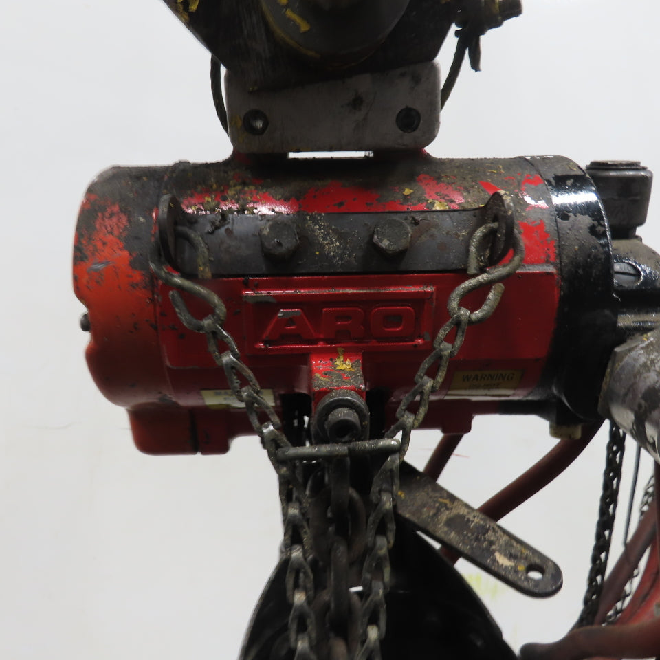 ARO 7756E 1/2 Ton 1000LB Air Pneumatic Chain Hoist 10' Lift W/ Pendant