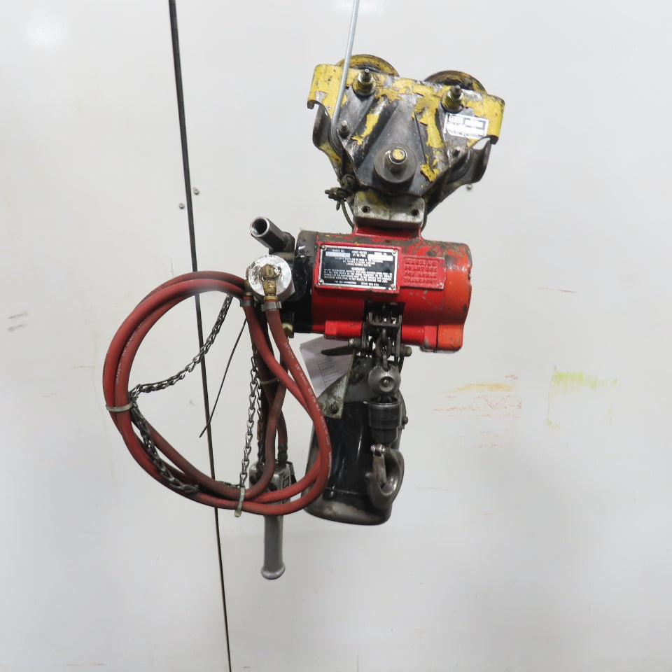 ARO 7756E 1/2 Ton 1000LB Air Pneumatic Chain Hoist 10' Lift W/ Pendant