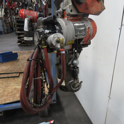 ARO 7756DTS 1/2 Ton 1000LB Air Pneumatic Chain Hoist 10' Lift W/ Pendant