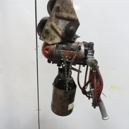 ARO 7756DTS 1/2 Ton 1000LB Air Pneumatic Chain Hoist 10' Lift W/ Pendant