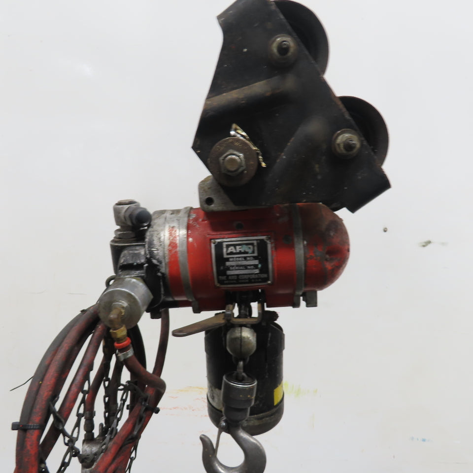 ARO 7756DT 1/2 Ton 1000LB Air Pneumatic Chain Hoist 12' Lift W/ Pendant