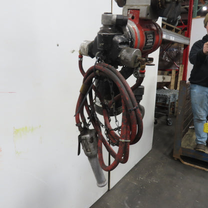 ARO 7756DT 1/2 Ton 1000LB Air Pneumatic Chain Hoist 12' Lift W/ Pendant