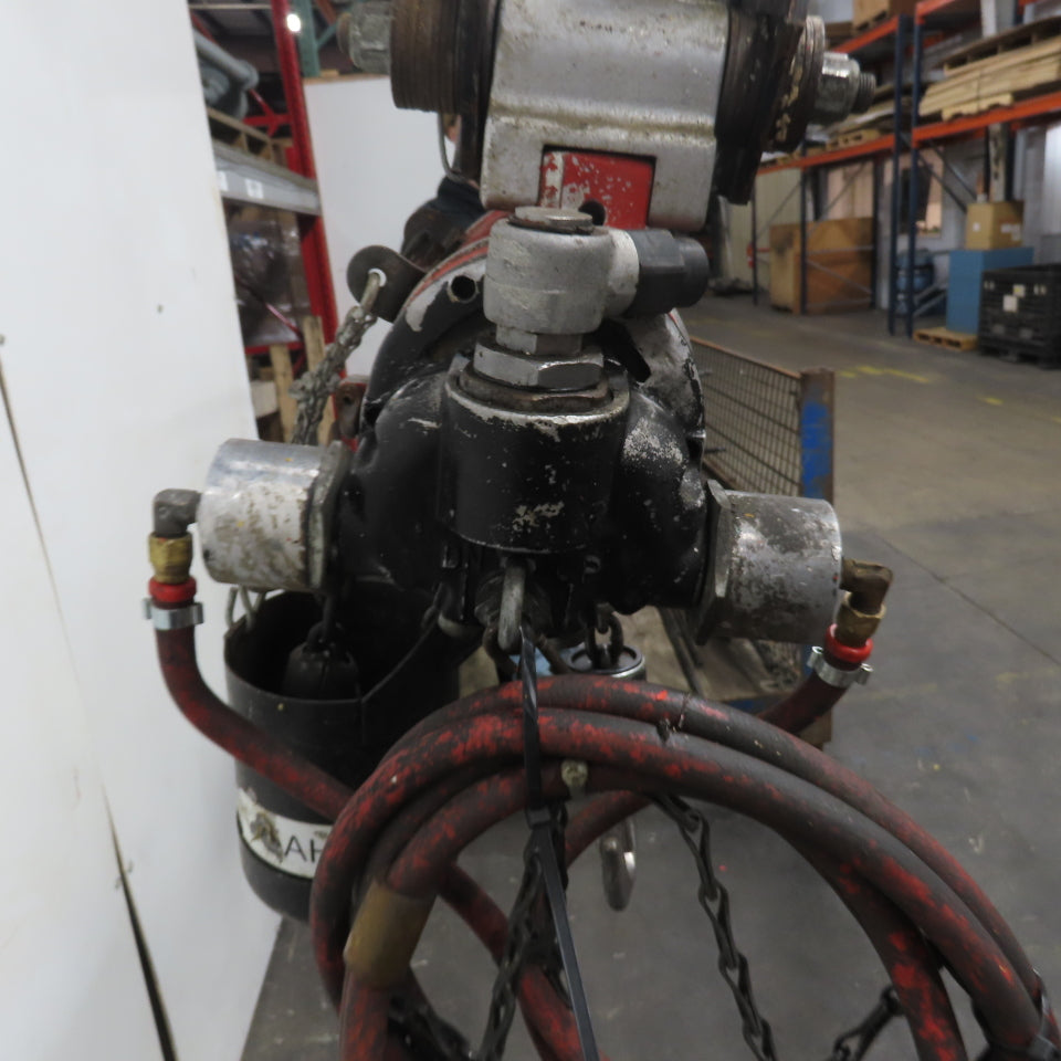 ARO 7756DT 1/2 Ton 1000LB Air Pneumatic Chain Hoist 12' Lift W/ Pendant