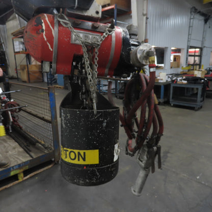 ARO 7756DT 1/2 Ton 1000LB Air Pneumatic Chain Hoist 12' Lift W/ Pendant