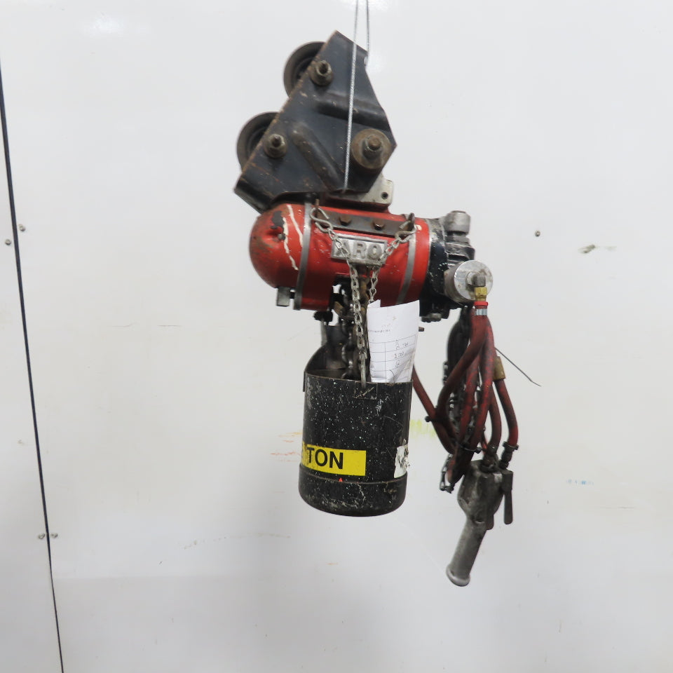 ARO 7756DT 1/2 Ton 1000LB Air Pneumatic Chain Hoist 12' Lift W/ Pendant