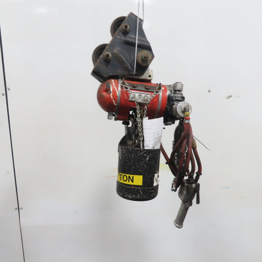 ARO 7756DT 1/2 Ton 1000LB Air Pneumatic Chain Hoist 12' Lift W/ Pendant