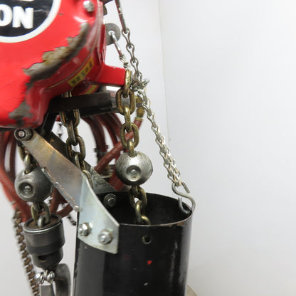 ARO 7756E-2C10-C6 1/2 Ton Air Hoist 10' Travel Pendant Operated Missing Hook