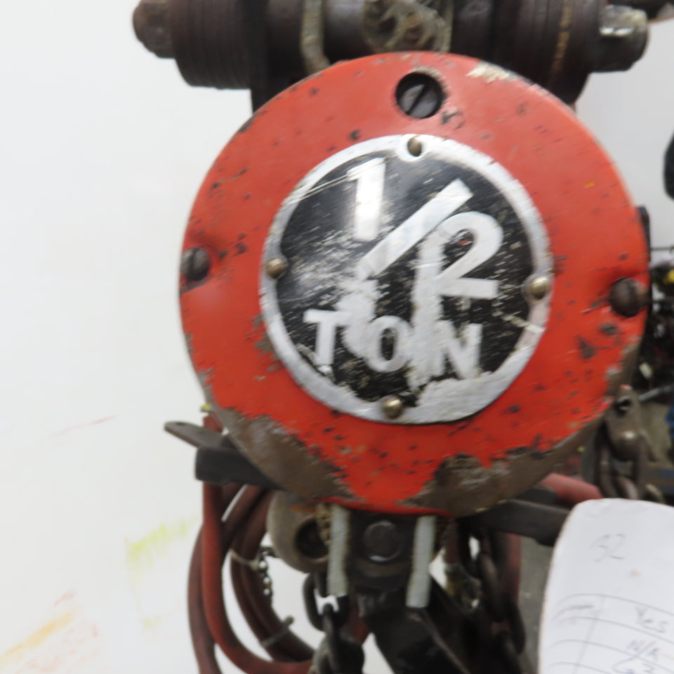 ARO 7756CT 1/2 Ton 1000LB Air Pneumatic Chain Hoist 13' Lift W/ Pendant