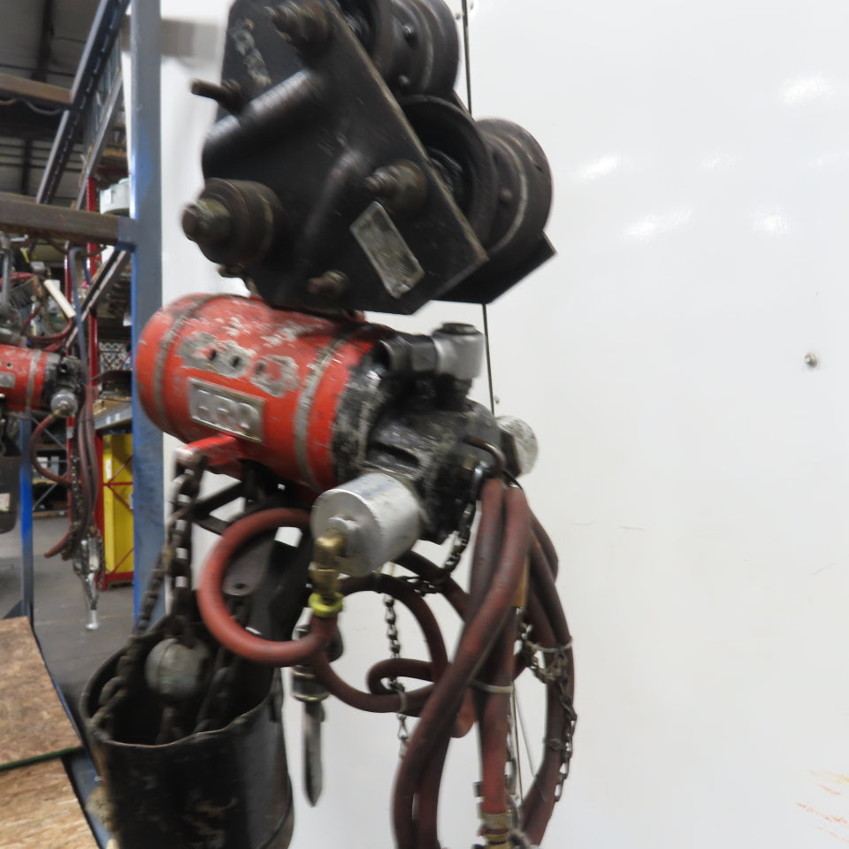 ARO 7756CT 1/2 Ton 1000LB Air Pneumatic Chain Hoist 13' Lift W/ Pendant