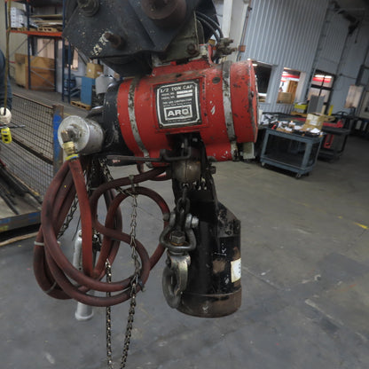 ARO 7756CT 1/2 Ton 1000LB Air Pneumatic Chain Hoist 13' Lift W/ Pendant
