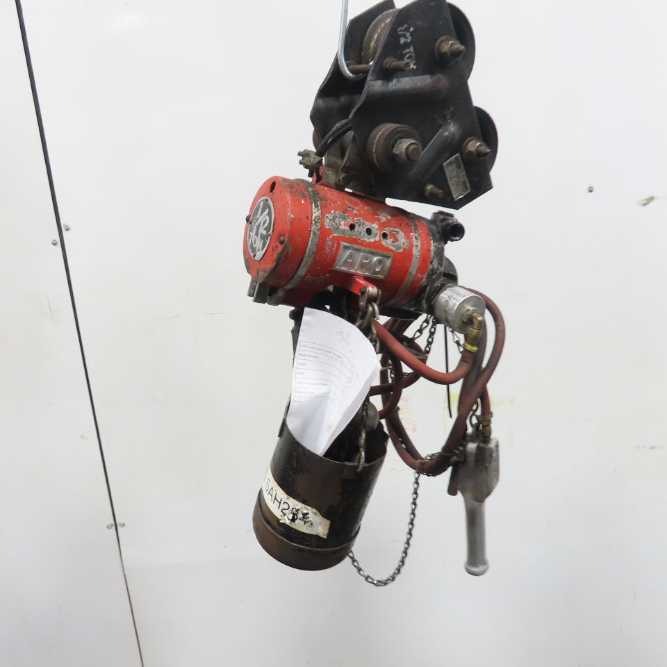 ARO 7756CT 1/2 Ton 1000LB Air Pneumatic Chain Hoist 13' Lift W/ Pendant