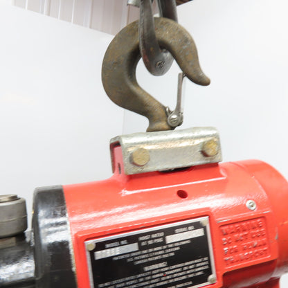 ARO 7756E 1/2 Ton Air Hoist 10' Travel Pendant Operated