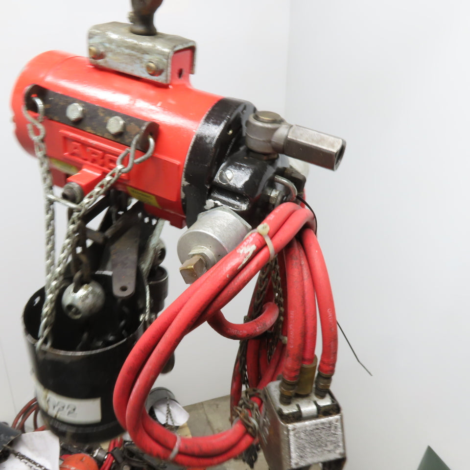 ARO 7756E 1/2 Ton Air Hoist 10' Travel Pendant Operated