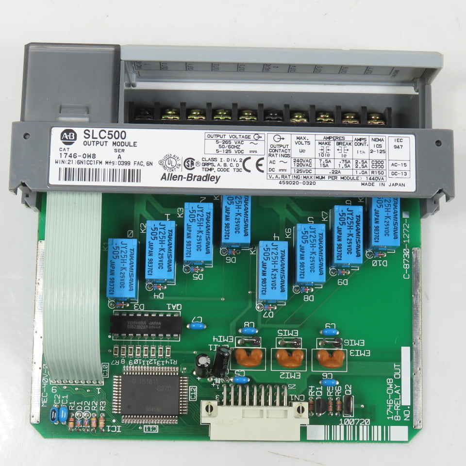 Allen Bradley 1746-OW8 Ser A SLC 500 Output Module (Clean)