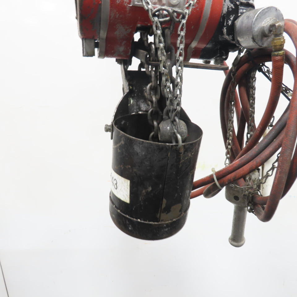 ARO 7756C 1/2 Ton 1000LB Air Pneumatic Chain Hoist 10' Lift W/ Pendant