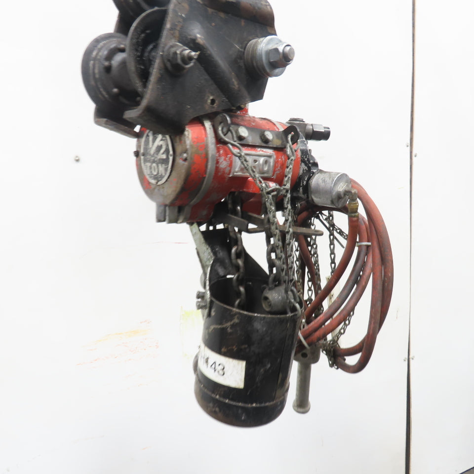ARO 7756C 1/2 Ton 1000LB Air Pneumatic Chain Hoist 10' Lift W/ Pendant