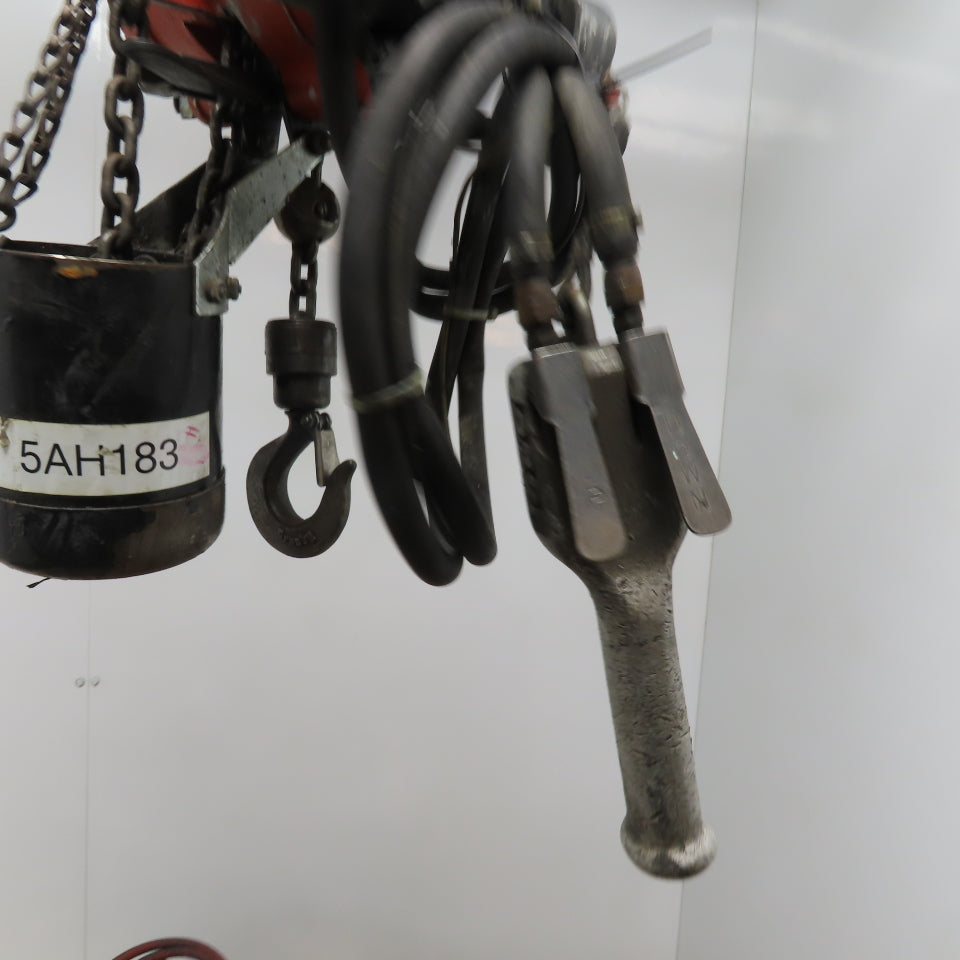 ARO 7756DT 1/2 Ton Air Hoist 10' Travel Pendant Operated