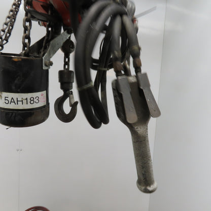 ARO 7756DT 1/2 Ton Air Hoist 10' Travel Pendant Operated