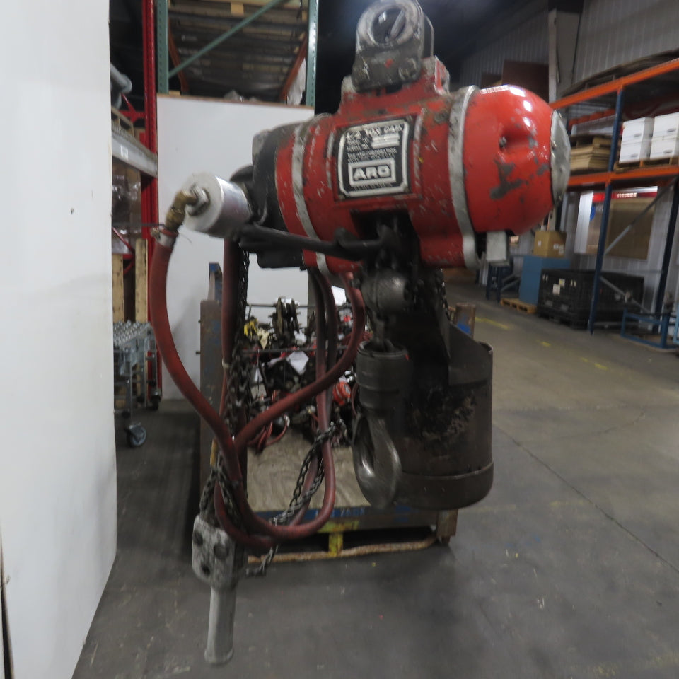 ARO 7756C 1/2 Ton 1000LB Air Pneumatic Chain Hoist 14' Lift W/ Pendant